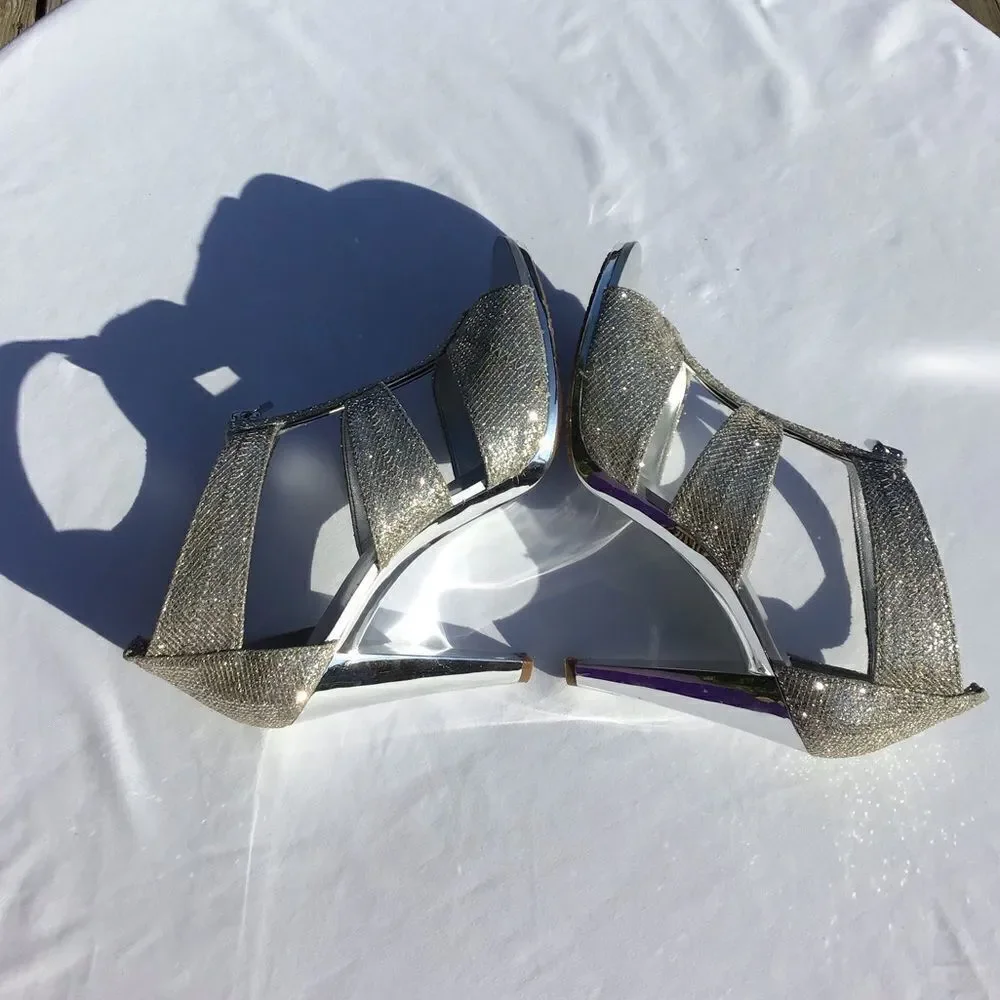 MICHAEL Michael Kors Berkley T-Strap Sandals Silver